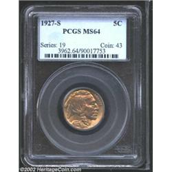 1927-S 5C MS64 PCGS. The colors on this coin are not all that dissimilar to those seen on the other.