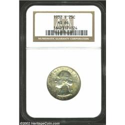 1932-S 25C MS64 NGC. The lowest mintage issue of the Washington Quarter, and very much in demand in.