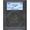 Image 1 : 1880 T$1 PR66 PCGS. Rich toning in dominant antique-copper shades is definitely the first feature th