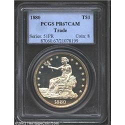 1880 T$1 PR67 Cameo PCGS. The 1880 Trade Dollar is an issue with which we are very familiar. We typi