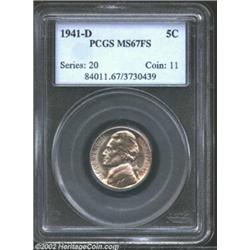 1941-D 5C MS67 Full Steps PCGS. This superb Gem specimen is awash with dancing luster. The steps on.