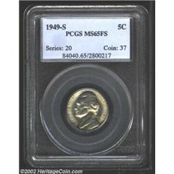 1949-S 5C MS65 Full Steps PCGS. A boldly struck and wildly lustrous Gem specimen.From the Trane Coll