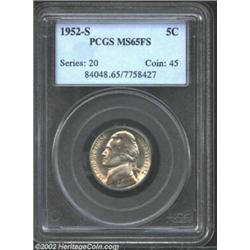 1952-S 5C MS65 Full Steps PCGS. Some softness in details is noted on Monticello, but this is due to.