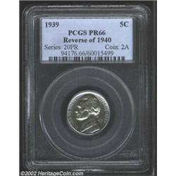 1939 5C Reverse of 1940 PR66 PCGS. We are able to offer three of these very scarce proof Jeffersons.