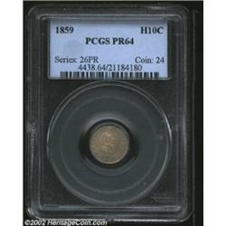 1859 H10C PR64 PCGS. Formerly offered as lot 688 in our 2002 September Long Beach Bullet Sale, where