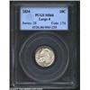 1834 10C Large 4 MS66 PCGS. JR-5, R.1. A later die state, the obverse and reverse cracks that the Jo