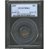 1835 10C MS64 PCGS. JR-9, R.2. Fancy 8 in date, with Large 3 repunched southeast. The obverse is div