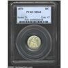 1870 10C MS64 PCGS. The 8 in the date appears to be lightly repunched west. A nicely struck near-Gem
