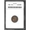 Image 1 : 1881 10C AU55 ANACS. Deeply toned overall, a fully original, faintly circulated example of this quit