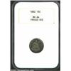 1882 10C MS64 NGC. The surfaces are sharply struck and unabraded. Both sides display gorgeous irides