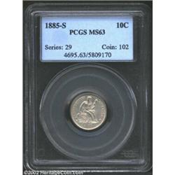 1885-S 10C MS63 PCGS. While the 1856-S, 1858-S, and 1859-S are scarcer in the finer circulated and M