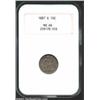 1887-S 10C MS66 NGC. A lustrous, mark-free specimen, toned a rich reddish-gold and ice-blue color ov
