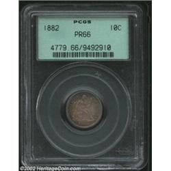 1882 10C PR66 PCGS. Formerly offered as lot 752 in our 2002 September Long Beach Sale, where it was.