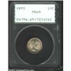 1892 10C MS65 PCGS. A mixture of gold and rose patination enhances smooth and lustrous surfaces. Bot
