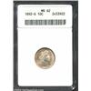 1892-S 10C MS62 ANACS. Sharp and frosty beneath a golden peripheral toning. This low-mintage issue i