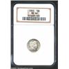1893 10C MS66 NGC. Bright and completely untoned with a semi-prooflike appearance in the obverse fie