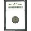 1893-S 10C MS62 ANACS. Gun-metal gray with a splash of blue envelops both sides of this Mint State s