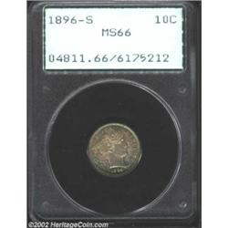 1896-S 10C MS66 PCGS. The '96-S is one of the more recognizable issues, primarily due to the scarcit