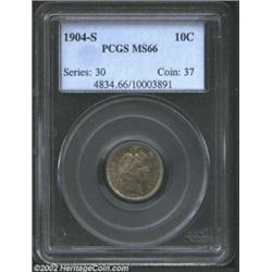 1904-S 10C MS66 PCGS. Dime production at the San Francisco Mint amounted to just 800,000 coins in 19