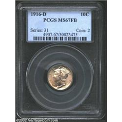 1916-D 10C MS67 Full Bands PCGS. This cataloger, as well as many others in today's rare coin auction