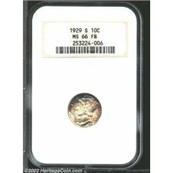 1929-S 10C MS66 Full Bands NGC. For the lover of rich patina, this marvelous Gem is one to take a lo