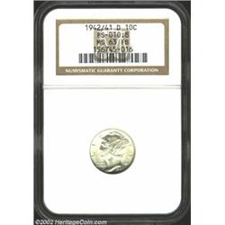 1942/1-D 10C MS63 Full Bands NGC. Very scarce in any condition but especially elusive in Mint State,