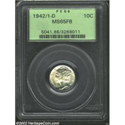 1942/1-D 10C MS65 Full Bands PCGS. The earliest mention of the '42/1-D Dime in a numismatic publicat