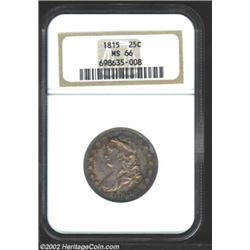 1815 25C MS66 NGC. B-1, the only known dies, R.1. Die State II. The Quarter is, quite possibly, the.