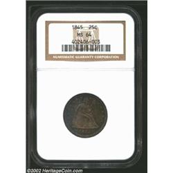 1845 25C MS64 NGC. Briggs 4-D. This coin was previously offered as lot 6275 in our September 1999 sa