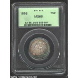 1858 25C MS66 PCGS. We believe this piece was formerly offered as lot 218 in our October 1995 Long B