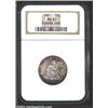 Image 1 : 1861 25C MS63 NGC. A bright, satiny example that is untoned in the centers and somewhat irregularly.