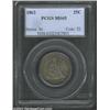 Image 1 : 1862 25C MS65 PCGS. The 1862 is a scarcer issue but it is not quite as elusive as later dates struck