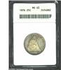 Image 1 : 1876 25C MS63 ANACS. Lightly speckled russet and golden-brown patina. A lovely specimen that has a r