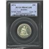 Image 1 : 1874 25C Arrows PR64 Cameo PCGS. Basically untoned with deep, glassy fields that contrast nicely wit