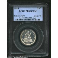 1885 25C PR66 Cameo PCGS. Very few auctions are so comprehensive that they present the buyer with an