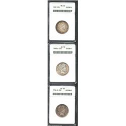 1905 25C MS60 ANACS, a boldly defined BU quality type coin, both sides are richly toned in overlappi