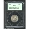 Image 1 : 1914 25C MS64 PCGS. A nicely struck near-Gem that has pleasing luster and attractive mauve-gray pati