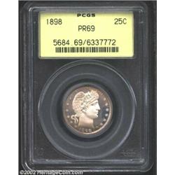 1898 25C PR69 PCGS. This coin was previously offered as lot 6181 in our August 1995 Anaheim ANA Sign