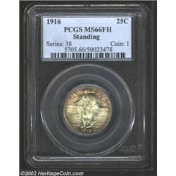 1916 25C MS66 Full Head PCGS. A premium quality Gem, this breathtaking representative surpasses ever