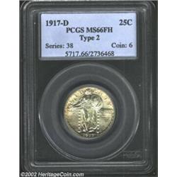 1917-D 25C Type Two MS66 Full Head PCGS. Formerly offered as lot 6008 in our 2001 Atlanta Sale, wher