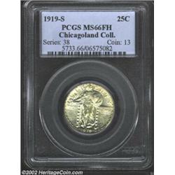 1919-S 25C MS66 Full Head PCGS. Like the similar mintage 1919-D, this issue is difficult to locate w