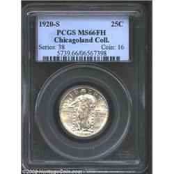 1920-S 25C MS66 Full Head PCGS. An outstanding 1920-S that was sold in the February 2000 Long Beach.