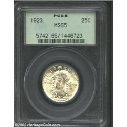 1923 25C MS65 PCGS. This specimen possesses fully lustrous and attractive surfaces.From the Collecti