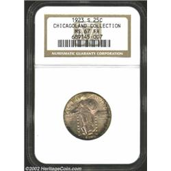 1923-S 25C MS67 Full Head NGC. The 1923-S was struck in limited numbers for the series (less than 1.