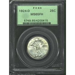 1924-D 25C MS65 Full Head PCGS. It is truly the sign of an important collection when a Gem Full Head