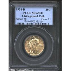 1924-D 25C MS66 Full Head PCGS. A second and even finer, fully struck Gem that also shows essentiall