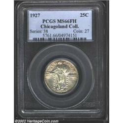 1927 25C MS66 Full Head PCGS. Light golden toning has a tendency to deepen slightly and show blushes