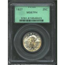 1927 25C MS67 Full Head PCGS. This P-mint Standing Liberty Quarter is more challenging to locate in.