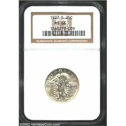 1927-D 25C MS66 NGC. A frosted and sharply struck example of this Denver Mint issue. Very attractive