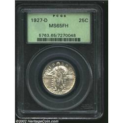 1927-D 25C MS65 Full Head PCGS. Well struck except for the lowest two obverse stars and a couple of.